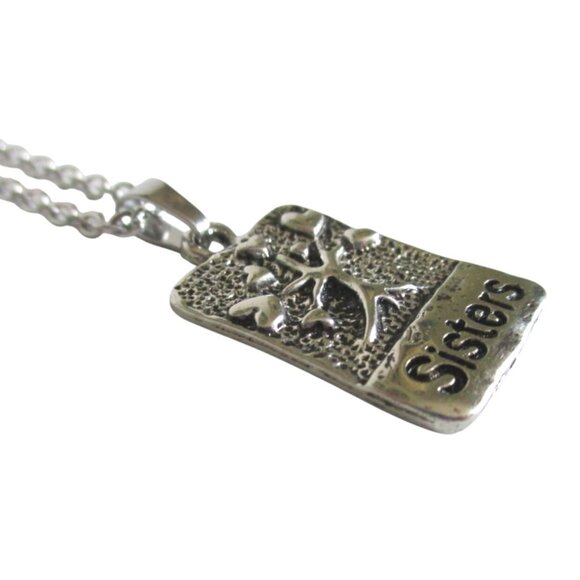 New Tree Of Life Sisters Pendant Necklace 20" Stainless Chain Unique Sister Gift - Picture 4 of 5